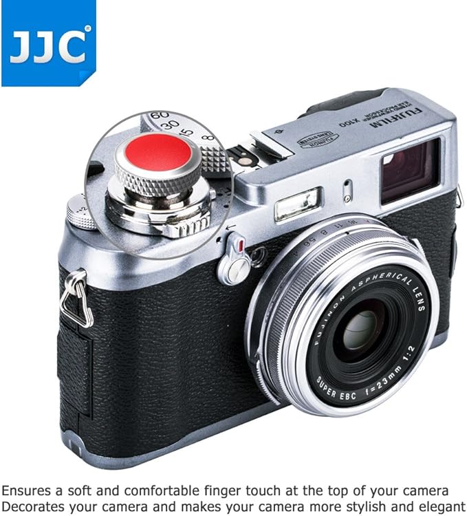 Soft Shutter Release Button Cap for Fujifilm XT30III X Half X-M5 XM5 X100VI XT5 X-T30 II XT30 XT3 X100F X-E5 XE5 X-Pro2 X-Pro1 X-T2 X-E3 X-E2S X-T20 X100T GFX100RF RX10 IV III II RX1RII,RX1,RX1/GR Red