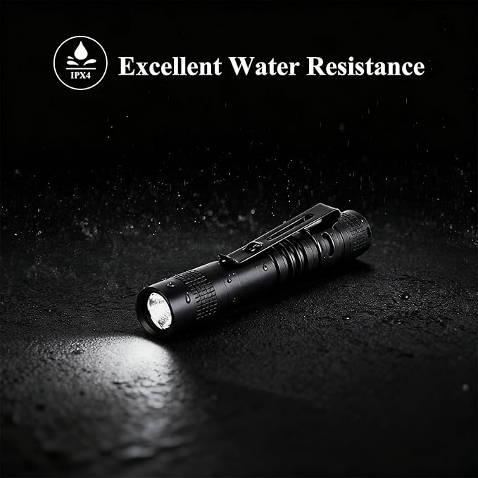 Mini Flashlight, 8 Pack Pocket Flashlight, Small Pen Light Flashlights with Clip, AAA Battery Powered Portable Pen Flashlights Ideal for Emergency Repair Camping and Outdoor Use White Light
