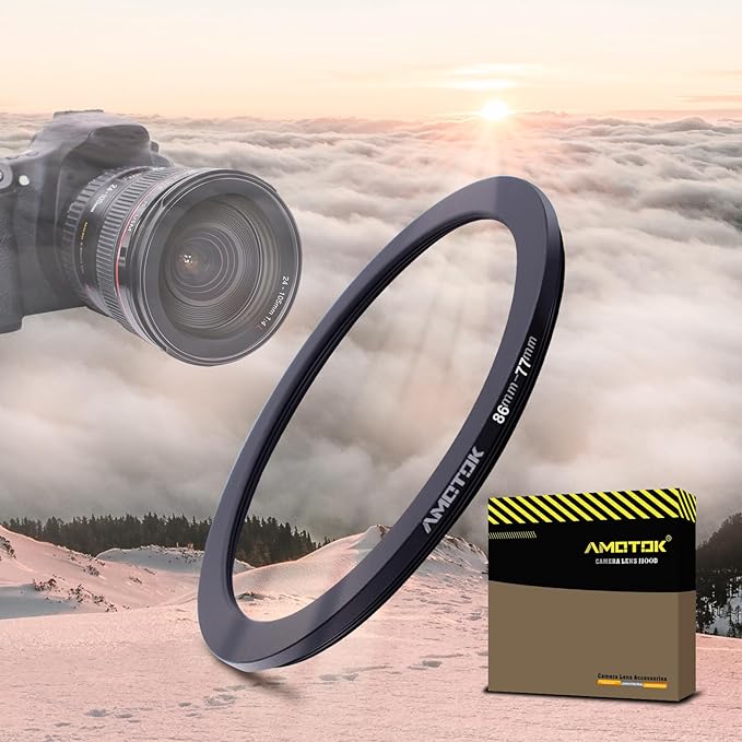 86mm Lens to 77mm Camera Lens Adapter,86mm to 77mm Filter Step-Down Ring Adapter Ring,Compatible All 77mm Filter Accessory