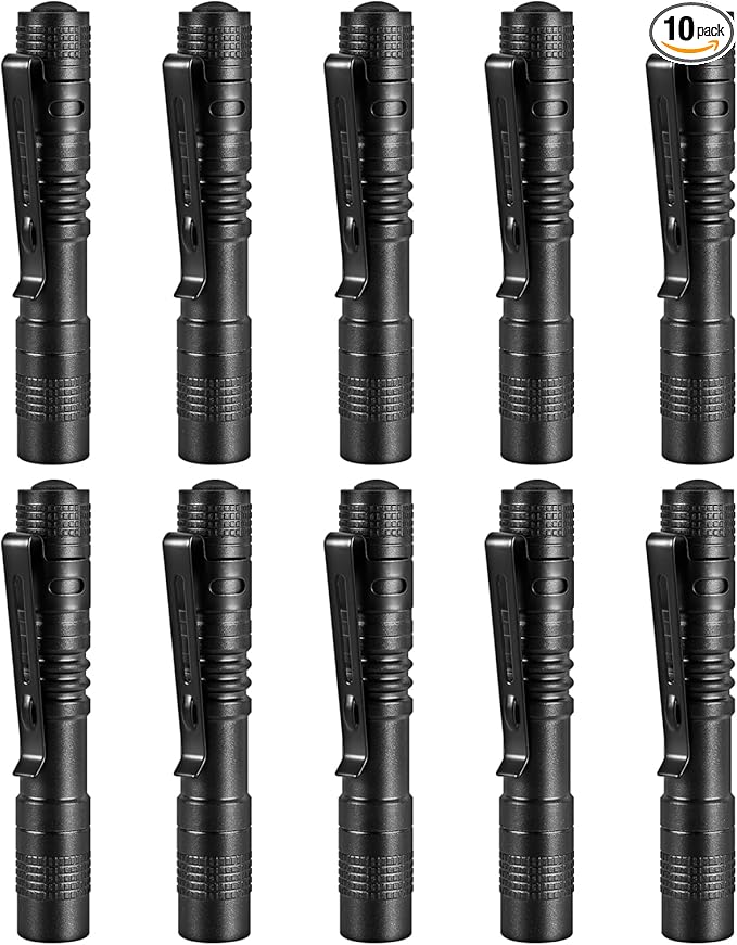 Led Pen Light, 10 Pcs Mini Pen Flashlight Tactical Powerful Small penlight Torch Pocket Flashlight for Camping, Hiking