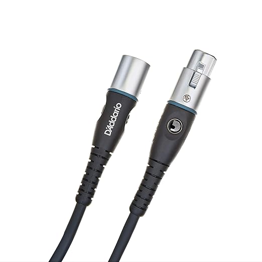 D'Addario Accessories Microphone Cable - XLR Cable - Shielded for Noise Reduction - XLR Male to XLR Female - Custom Series - 5 Feet/1.52 Meters - 1 Pack