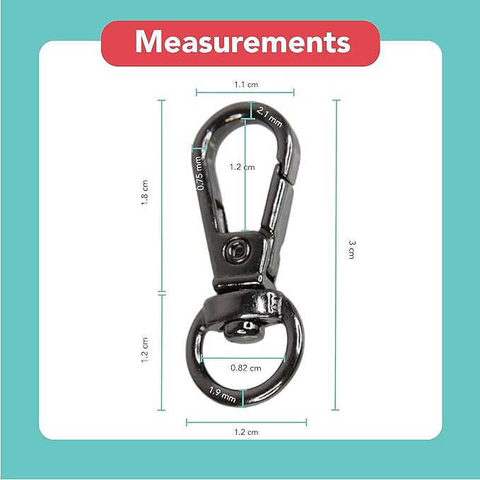 Foto&Tech Small Quick Release Adapter Clip for Camera with Round Lugs for Camera Strap, 33lb Breaking Force (1 Set, Gray)