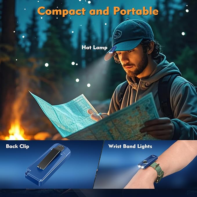 VTIGER K1 Keychain Flashlights, 800 Lumens Portable Flat Little Light,USB Rechargeable Mini Pocket EDC Flashlight with Clip,Compact LED Keyring Lights with Magnet for Everyday Carry,Camping,Emergency