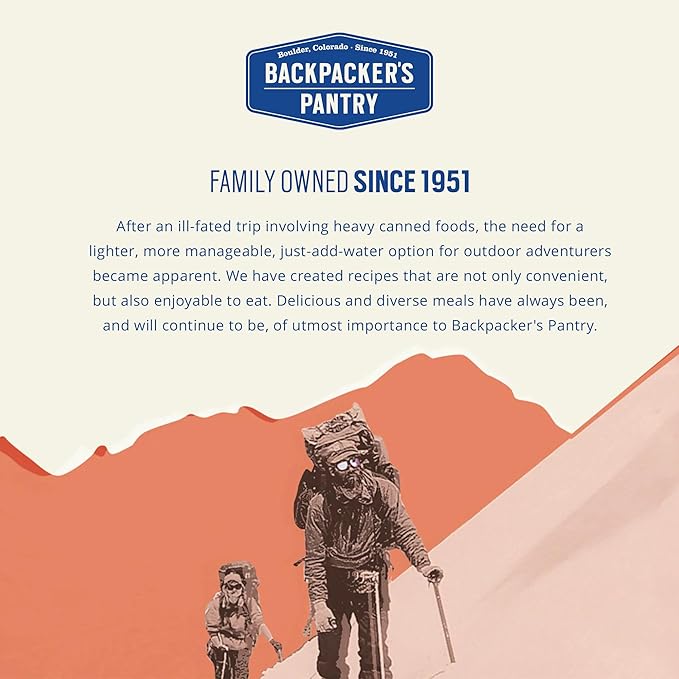 Backpacker's Pantry Beef Bolognese | Freeze Dried Backpacking & Camping Food - Emergency Food - 28g Protein - 6 Count
