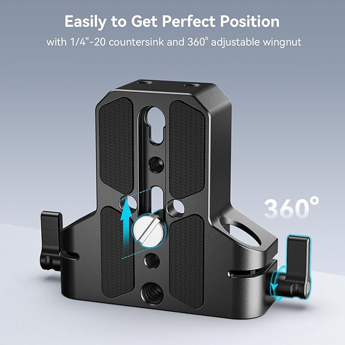SMALLRIG Camera Base Plate Kit with 15mm LWS Rod Rail Clamp, 15mm Lens Support for Sony A6500 A6600 A6300, for Canon R5 R6, for Sony A7SIII / A7III, Both for Cameras & Cages - 4959