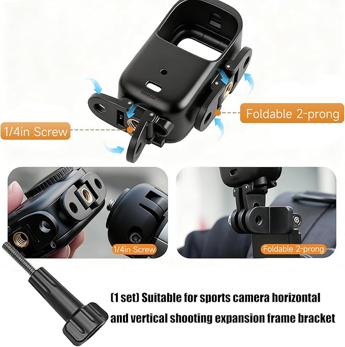 Camera Mount Extension Brackets Enhances Grip Design for Horizontal Vertical Content Production Double Screw Brackets