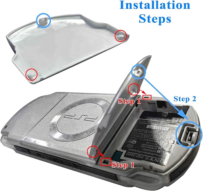 OSTENT Battery Protector Cover Door Repair Parts Replacement for Sony PSP 2000/3000 Color Light Green