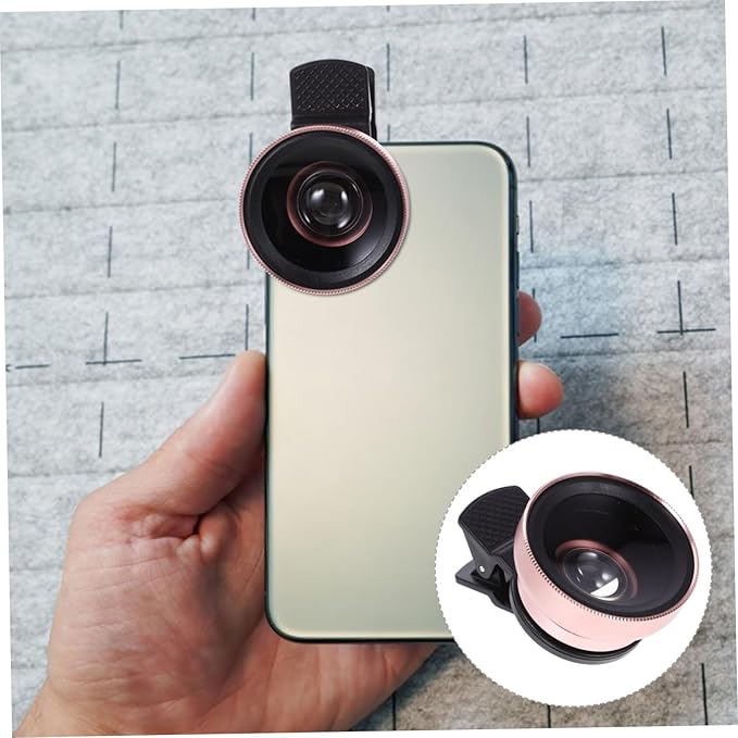 Homoyoyo Wide Angle Macro Phone Lens Dual Function Lens with Uv Protection Durable Clamp Design Compatible with Smartphones and Tablets Professional Photography Accessory