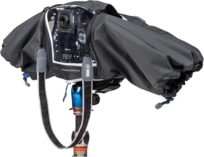 Think Tank Hydrophobia D 24-70 V3 Camera Rain Cover for DSLR and Mirrorless Camera with 24-70mm f/2.8 Lens (Black)