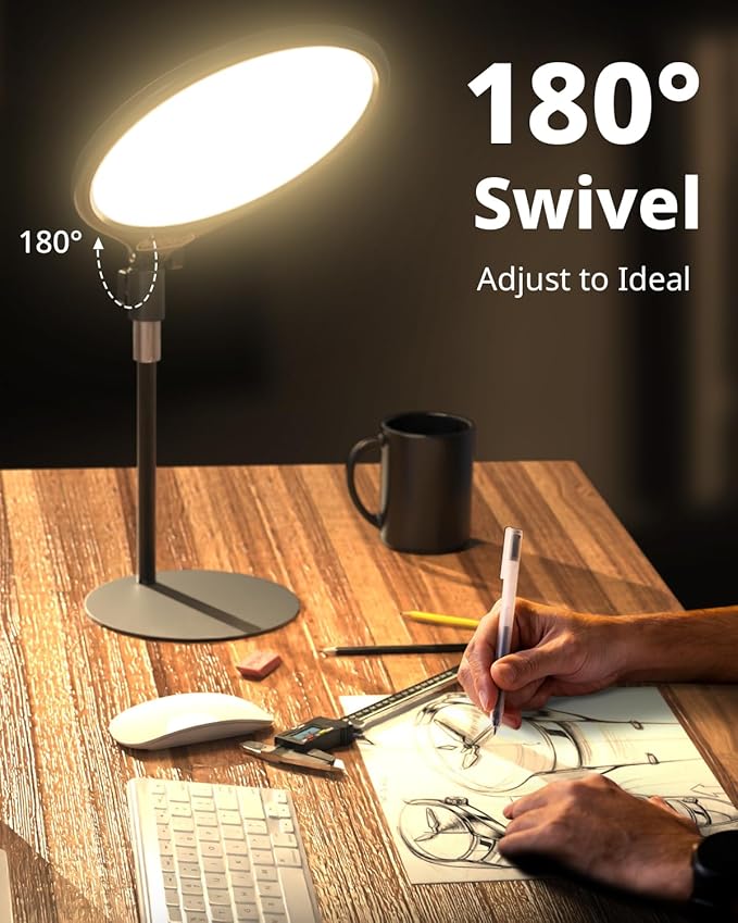 UBeesize 10.5in Laptop Ring Light with Stand and Phone Holder for Desk, Zoom Lighting for Computer, Video Recording, Streaming, Video Conference, Video Calls