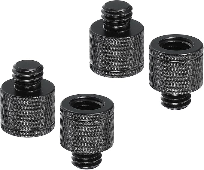 PATIKIL Tripod Screw Adapter M10 Female to 3/8 Male, 4 Pcs Tripod Nut Connectors Camera Mount Screw Camera Double Head Converter for Microphone Holder Magic Arms Accessories, 20 mm