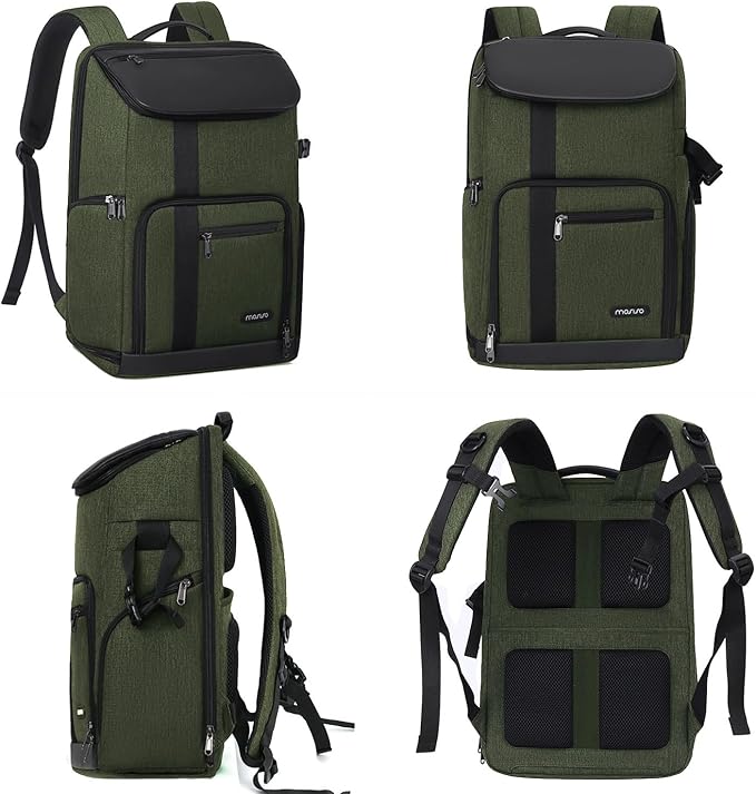 MOSISO Camera Backpack, DSLR/SLR/Mirrorless Large Men/Women Photography Camera Bag Case with 17.3 inch Laptop Compartment&Tripod Holder&Rain Cover Compatible with Canon/Nikon/Fuji/Laptop, Olive Green