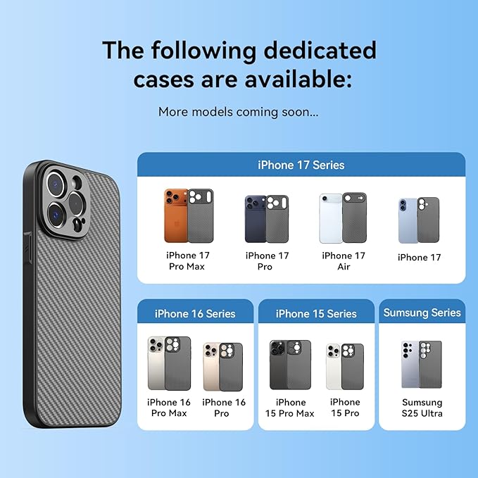 APEXEL 17MM Thread Lens Phone Case Compatible for iPhone 16 Pro, Compatible with All Telephoto Macro Lenses with 17mm Thread Black