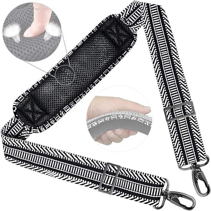 ZINZ Shoulder Strap 58" Ultra-Thick Fixed Padded and Adjustable Buckles Crossbody Strap for Briefcase Laptop Bag Luggage
