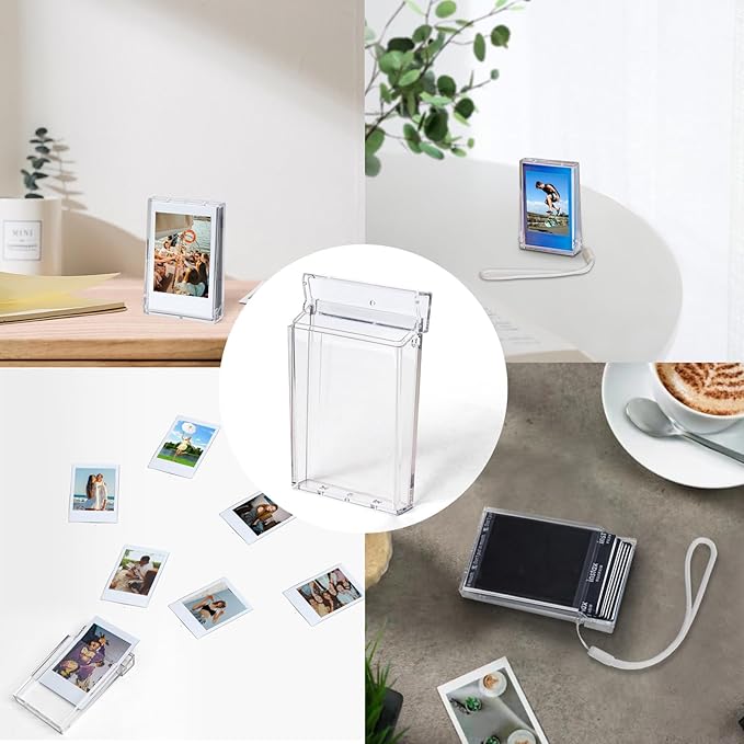 Picture Holder Storage Case for Fujifilm Instax Mini Film,3 inch Photo Pouch Instant Camera Film Accessories for Fujifilm Instax Mini EVO/40/90/12/11/9/8/7/7+/7s ect (1, Transparent)