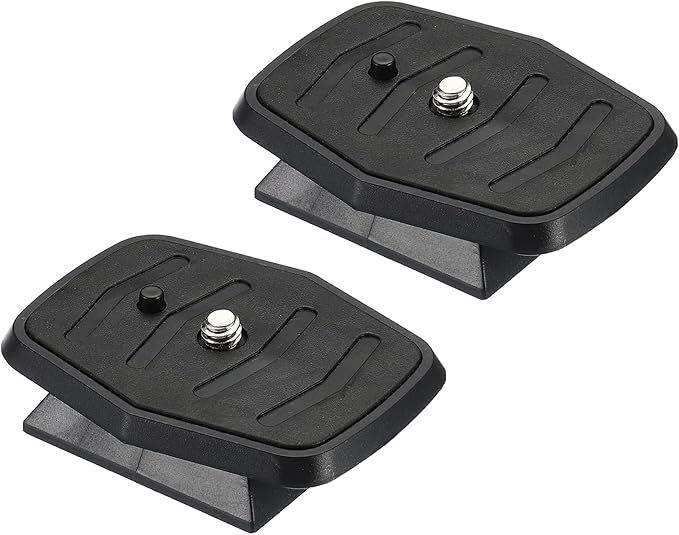 PATIKIL Tripod Quick Release Plate, 44mm 2 Pack Camera Tripod Adapter Mount Parts Replacement Mounting Plate for Tripod Model 2, Black
