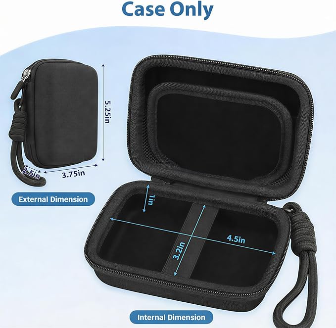 Roseliya Digital Camera Case Compatible with CAMKORY Digital Point and Shoot/for KODAK PIXPRO FZ45/55 16MP Vlogging/for VAHOIALD FHD 1080P/for IWEUKJLO/for Nsoela, Holder for SD Card More (Black)
