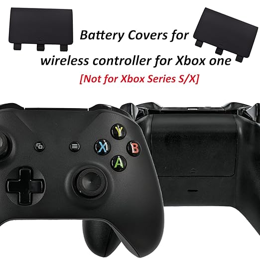 4 Pcs Battery Back Cover for Xbox One/One S/One X Controller[NOT for Xbox Series X/S],Battery Back Shell Covers for Xbox One Controller,Replacement Battery Cover Door Compatible with Xbox One(Black)