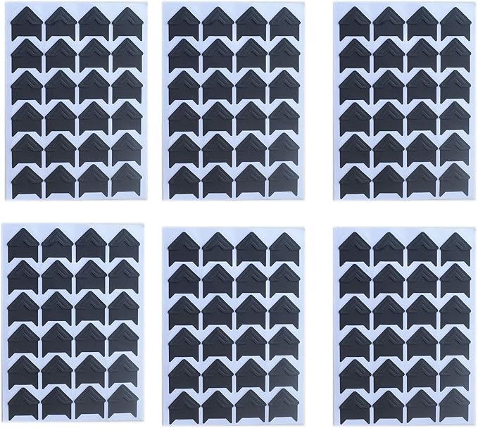 10 Sheet (240-pack) Photo Corners Self Adhesive PVC Paper Photo Foto Corner Stickers for Scrapbooking Personal Journal (Style2-10sheet Black)