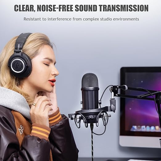 Pro XLR Cables - 1 Pack: 6ft Quad-Core Twisted Dual-Shielded Nylon-Braided Oxygen-Free Copper (OFC) 3-Pin Male-to-Female Microphone Cables