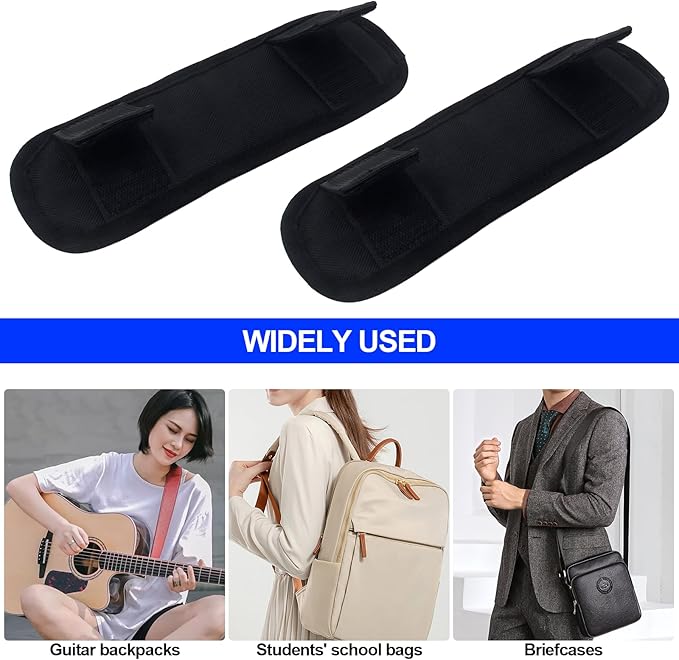 Backpack Strap Pads Shoulder Strap Cushion Removable Decompression Shoulder Strap Pad for Guitar, Laptop, Camera, Backpack Satchel Pad (2 Pcs)