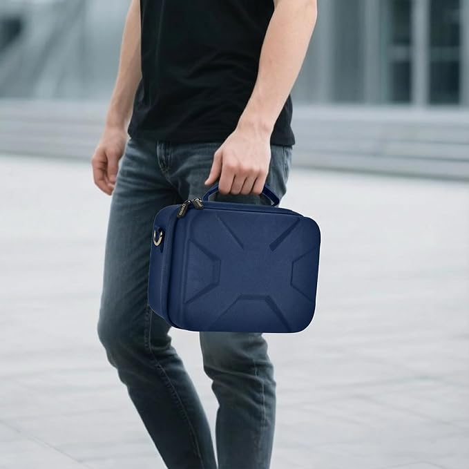 Comecase Hard Camera Case for Canon EOS Rebel T7 R50 R100 R10 R5 R6 R8 Mark II, DSLR Mirrorless Camera Bag with 6 Slots &Adjustable Divider for Lens and Accessories, Travel Storage, Dark Blue