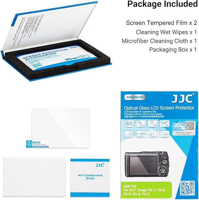2 Pack TG-7 Screen Protector, Camera Screen Protector for Olympus TG-7 TG-6 TG-5 TG-4 TG-3,OM SYSTEM Tough TG-7 Screen Protector,Ultra-Thin Anti-Fingerprint Anti-Scratch 9H Hardness 2.5D Rounded Edges