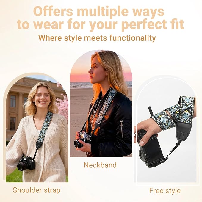 Camera Strap Neck Shoulder Strap with Quick Release Buckles for DSLR SLR
