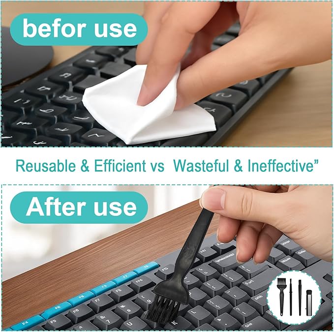 Keyboard Brush Set – 4PCS Anti Static Brush and Electronic Cleaning Brush Kit for Laptop, Computer, PC, Camera, and Small Devices – Ideal for Home, Office, or Travel Use