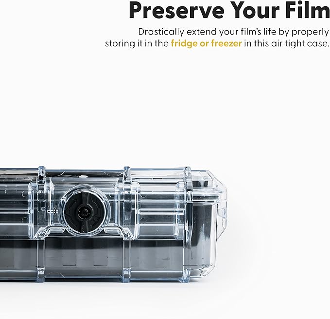 Evergreen 120mm Film Storage Case | Holds 18 Rolls of Medium Format Film | Preserve and Protect Your Film | Waterproof, Crushproof, & Freezer Safe (Film Not Included) (Blue)