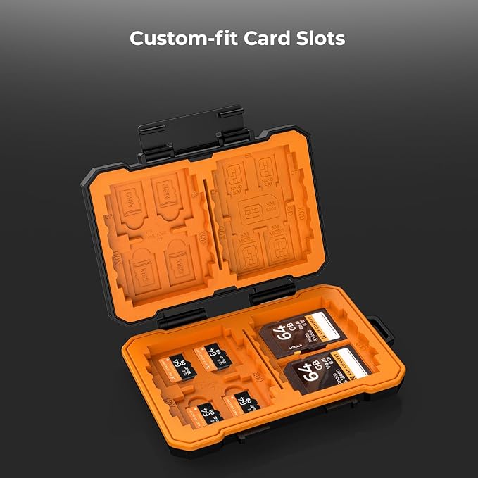 K&F CONCEPT 29 Slot Memory Card Case, Carrying Case for SD, CF, CFexpress, Micro SD, Nano SIM & Micro SIM Cards