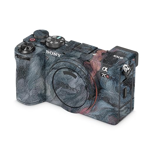 Glossy Glitter Camera Skin Compatible with Sony Alpha 7CR Camera (2023) - Storm Cloud - Premium 3M Vinyl Protective Wrap Decal Cover - Easy to Apply | Crafted in The USA by MightySkins
