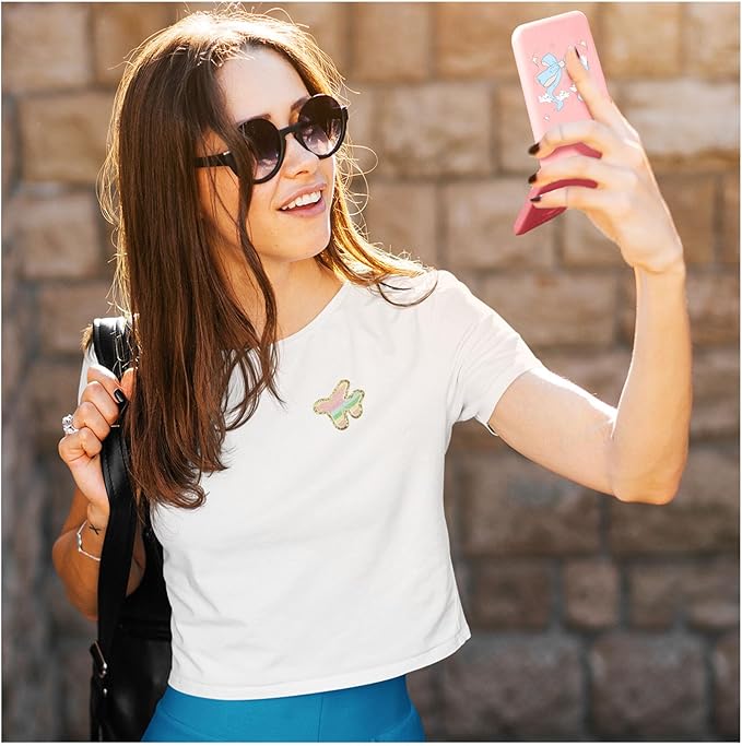 Preppy Cute Bow Travel Compact Mirror with Light for Purses 1X/2X Magnification Small Led Portable Pocket Makeup Mirror, Trendy Christmas Birthday Gift Stocking Stuffers for Teen Girls Women