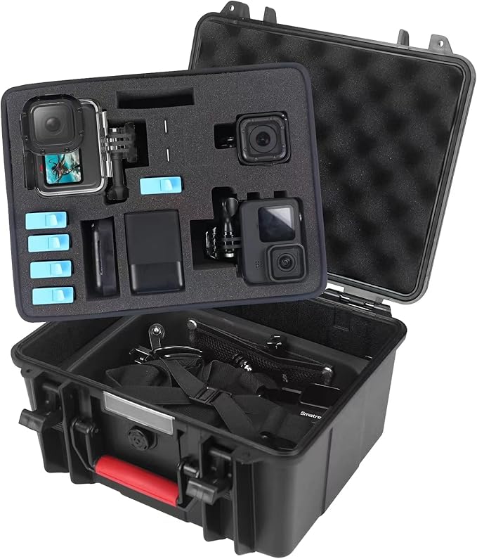 Smatree GA700-3 Waterproof Hard Case Compatible for GoPro Hero 13/12/11/10/9/8/7/6/5/4/3 Plus/3/GoPro 2018/AKASO Brave 7 LE/DJI OSMO Action Camera, 11.7 Liter(Camera and Accessories Not Included)