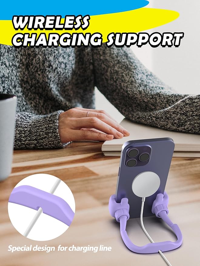 Easter Basket Stuffers for Teens Girls Kids Gifts Cell Phone Stand: UPGRADE Adjustable Thumbs Up Lazy Phone Holder for Desk Fun Gadgets Teenager Boys Women Adults Essentials Easter Gifts Trendy Stuff