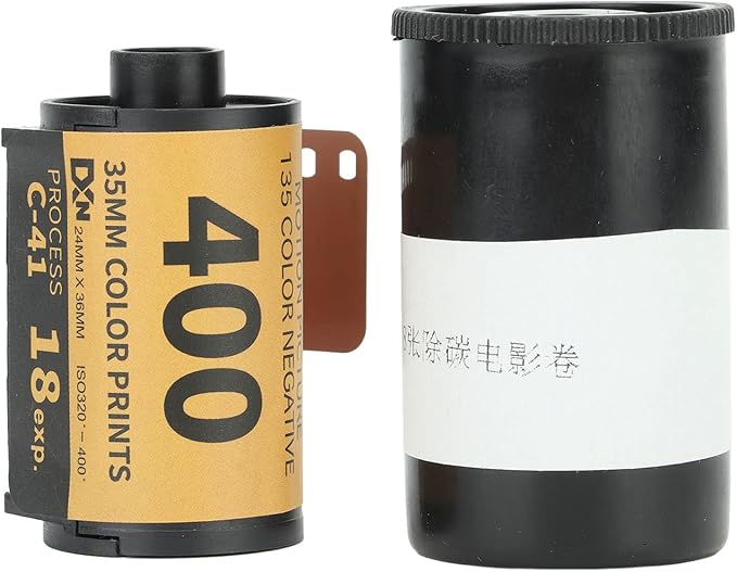 Color Film, ISO 320-400, 35mm Camera Film for 135 Camera, Fine Grain for Low Light or Fast Action, 18 Sheet
