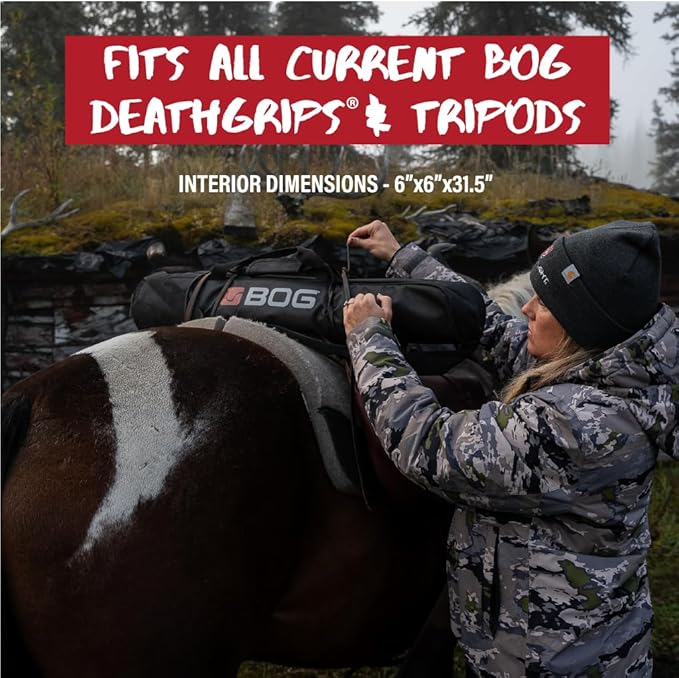 BOG DeathGrip Tripod Carry Bag with Padded Shoulder Strap and Water-Resistant Exterior for Hunting Tripods