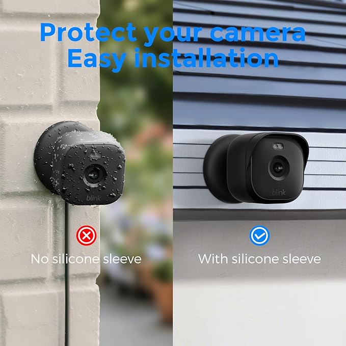 Blink Mini Camera Cover – Silicone Skin Case for Blink Mini & Mini 2, Mini 2k+ (Indoor/Outdoor) – Anti-Scratch, Weatherproof, 360° Protection – Easy Snap-On Design, HD Clarity (Camera Not Included)