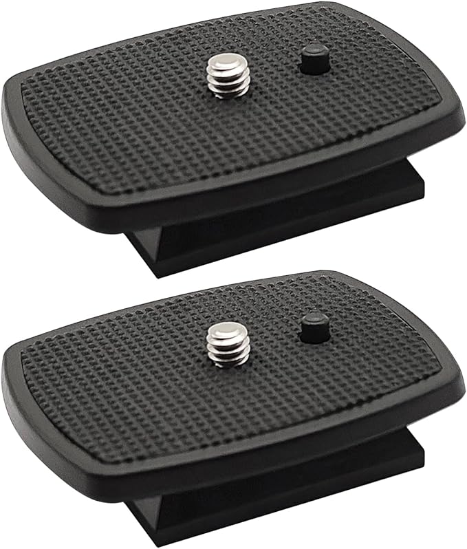 2 Pcs 42mm Tripod Quick Release Plate Camera Mounting Adapter Parts Replacement, QR Plate Replacement for Promaster 6100 6160 Hakuba S-4500 Velbon Sherpa Tripod Mount 1 5/8