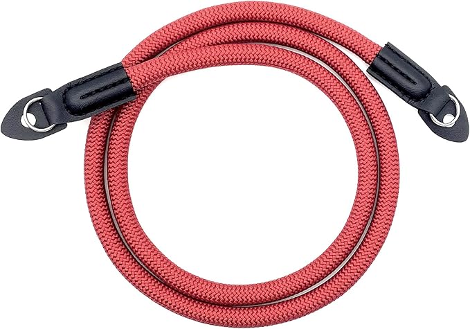 Camera Strap Vintage 100cm Nylon Climbing Rope Camera Neck Shoulder Strap for Micro Single and DSLR Camera(Red)