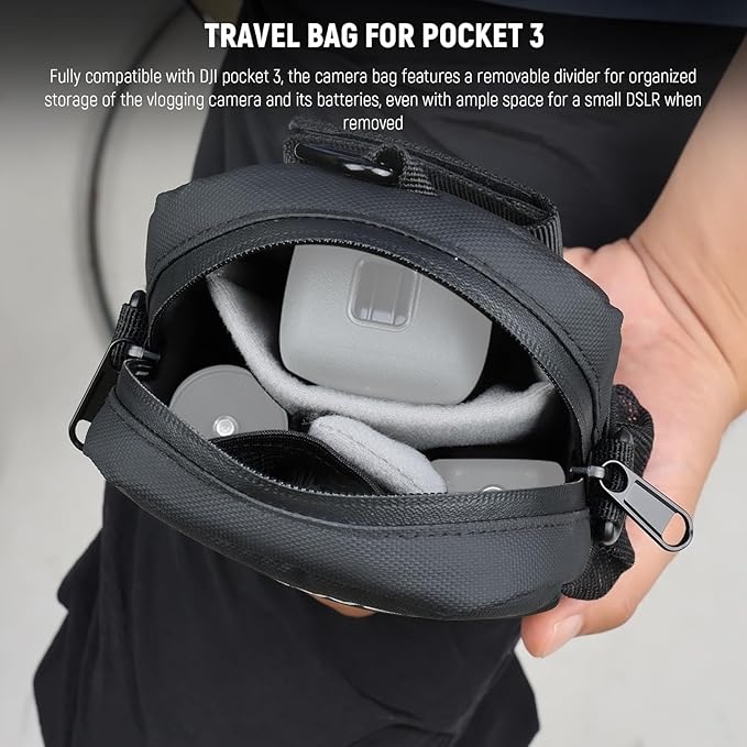 NEEWER Camera Sling Bag, Water Resistant Lightweight Compact Travel Case Crossbody for Photographers, Compatible with DJI Osmo Pocket 3 DSLR Mirrorless Small Photography Accessories, PB13