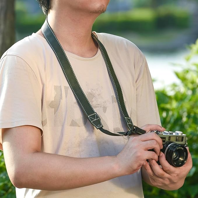 camera shoulder strap, safety tether camera neck strap, micro single PU leather shoulder strap, suitable for various cameras.