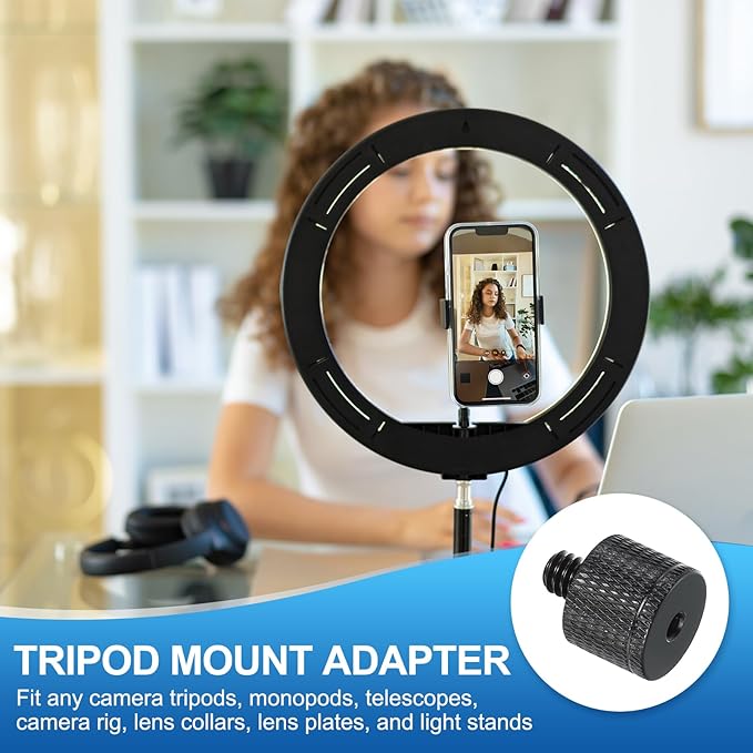 PATIKIL Tripod Screw Adapter M4 Female to 1/4" Male, 4 Pcs Tripod Nut Connectors Camera Mount Screw Camera Double Head Converter for Microphone Holder Magic Arms Accessories, 20 mm