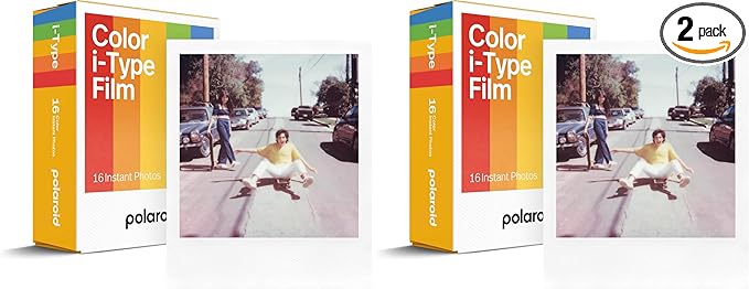 Polaroid Color Film for I-Type Double Pack, 16 Color Instant Photos (6009) (Pack of 2)