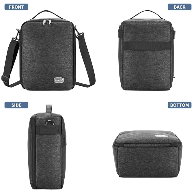 G-raphy Camera Insert Bag Lenses Cases with Large Capacity Camera Case Dividers with Grab Handle and Removal Strap Shockproof for DSLR SLR Mirrorless Cameras and Other Photography Accessories (Grey)