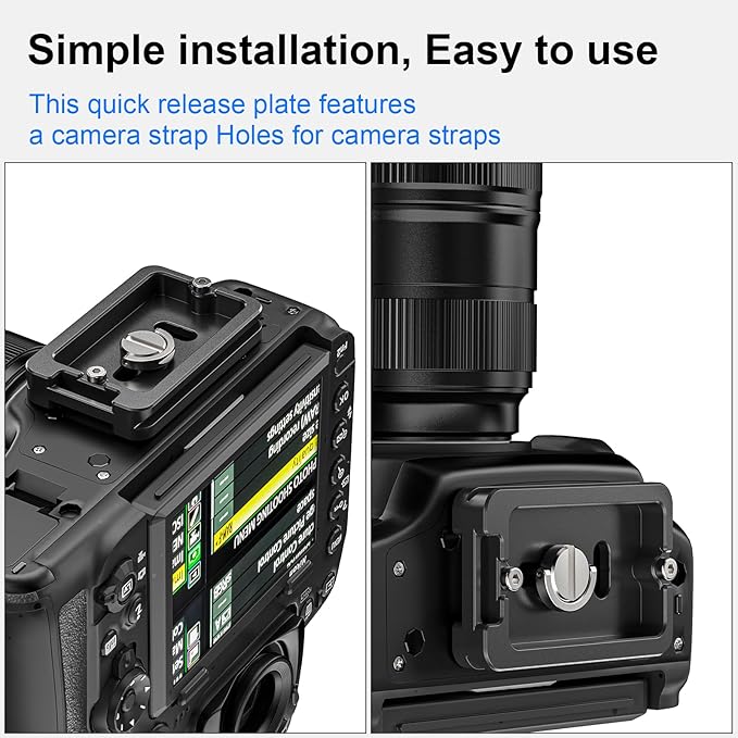 WEYLLAN Camera Mount Plate Tripod Adapter Mount Plate Universal Plate for Tripod Quick Release Plate 70MM DQ70 Camera Quick Clamp Plate 1/4" Handle Screw for DSLR Camera Arca Swiss Ballhead Tripod