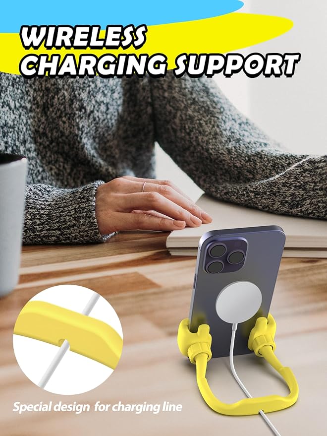Stocking Stuffers for Men Women Teens Kids Gifts for Men Christmas: Thumbs Up Lazy Phone Stand Holder Funny Gadgets Teenage Boys Girls (Purple+Yellow+Black+White+Green+Grey+Blue+Pink, 8)