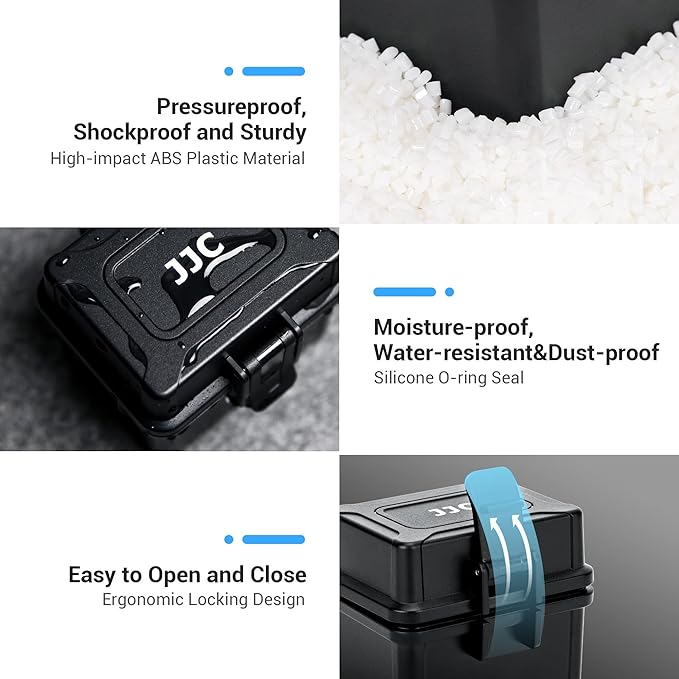 DB-110 LI-92B LI-90B NP-50 Battery and SD Micro SD Card Case, Water-Resistant & Shockproof, Camera Battery Case Holder Storage Box for 4X DB-110/LI-90B/LI-92B/EN-EL19/EN-EL10/NB-13L/NP-BX1/SLB-11A
