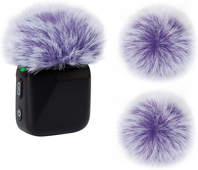 YOUSHARES Microphone Wind Muff Compatible with DJI Mic Mini - 2 Packs Furry Windproof Cover Suitable for DJI MINI 2024 Wireless to Reduce Wind Noise