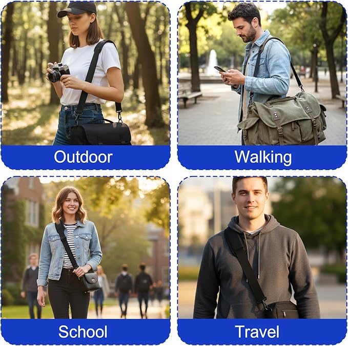 63 Inch Shoulder Strap Universal Duffle Bag Strap Replacement Adjustable Shoulder Straps for Bags with Plastuc Hooks for Briefcase Laptop Messenger Bag Crossbody Bags Luggage/Duffel/Camera